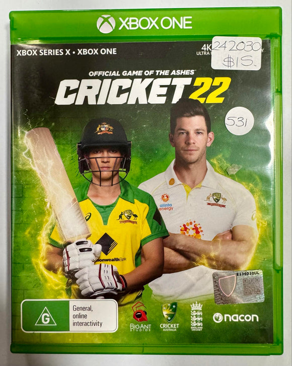 Offical Game of the Ashes Cricket 22 Xbox Series X/ Xbox One Game