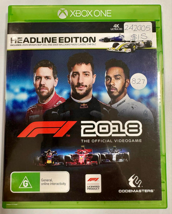 F1 2018 Headline Edition Xbox One Game