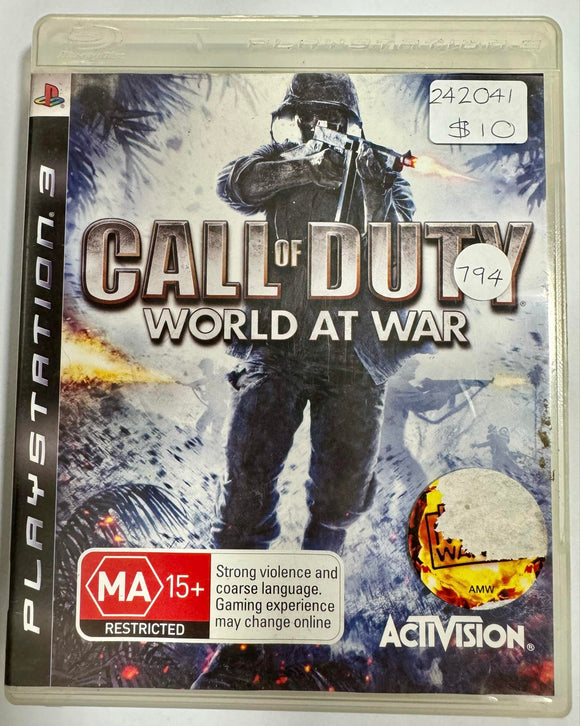 Call of Duty World at War PS3 Game