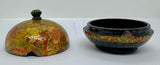Vintage Hand painted Paper Mache Trinket Box