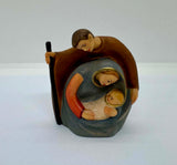 Hand-painted Wooden Holy Family Figurine