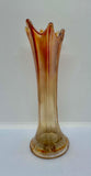 Marigold Carnival Glass Morning Glory Swung Vase