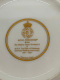 Royal Worchester Small Plate 60th Diamond Wedding Anniversary