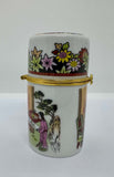 Chinese Porcelain Cylindrical Trinket Box