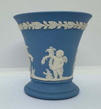 Wedgwood Blue Jasperware Trumpet Vase