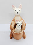 Vintage Kangaroo and Joey Salt and Pepper Shakers