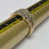 10ct Yellow Gold Diamond Crossover Ring MHJ Michael Hill