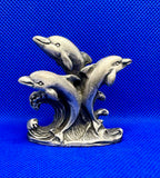 Silver Plated Pewter Dolphin Figurine