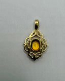 9ct Gold Citrine Pendant
