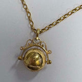 9ct Yellow Gold Belcher Chain with Spinner Ball Pendant