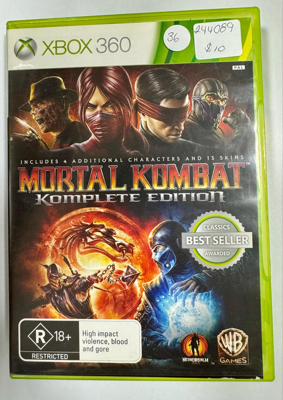 Mortal Kombat Komplete Edition Xbox 360