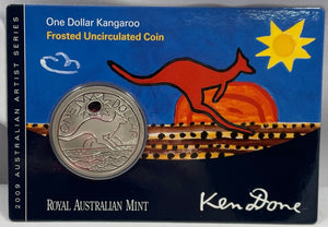 Coin RAM 2009 Ken Done Kangaroo Frosted One Dollar