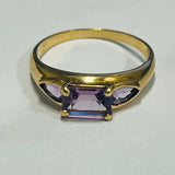 9ct Yellow Gold Amethyst Ring
