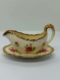 Ducal Gravy Boat Cream Pink and Gold