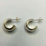 Sterling Silver Half Hoop Earrings