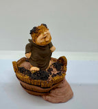 Vintage Resin Monk Figurines