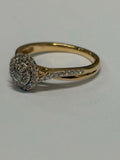 9ct Yellow Gold Diamond Cluster Ring