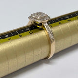 9ct Yellow Gold Diamond Cluster Ring