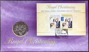 PNC 2013 Royal Christening HRH Prince George Alexander Louis of Cambridge 50 Cent Coin