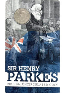 2015 Sir Henry Parkes Uncirculated Coin 20 Cent