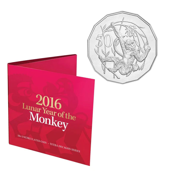 2016 Lunar Year of the Monkey 50 Cent