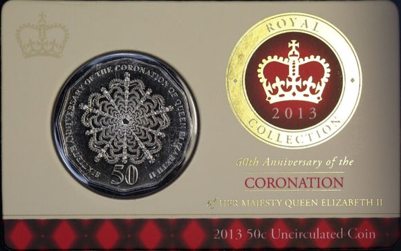 2013 60th Anniversary of the Coronation 50 Cent Coin