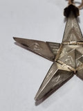 Masonic 9ct & Silver Pyramid/Star Pendant