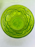 Green Glass Salad Set 1 Large Bowl And 6 Small Bowls Set of 7