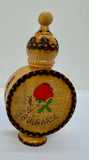 Vintage Bulgarian Wooden Perfume Bottle Holder