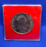 1986 Cook Islands $1 Coin Royal Wedding Prince Andrew & Sarah Cased
