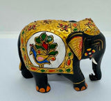 Hand-carved Hand-painted Wooden Elephant