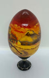 Vintage Ukrainian Hand Painted Wooden Egg