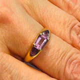 9ct Yellow Gold Amethyst Ring