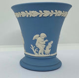 Wedgwood Blue Jasperware Trumpet Vase