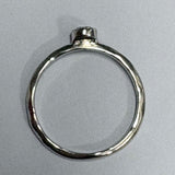 Sterling Silver Bezel Set Cubic Zirconia Ring