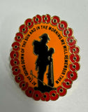 Remember The fallen "Lest We Forget" Pin