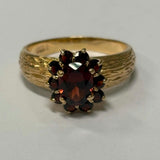 9ct Yellow Gold Garnet Ring