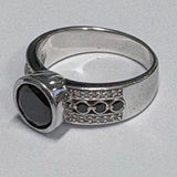 Sterling Silver Black Spinel Ring