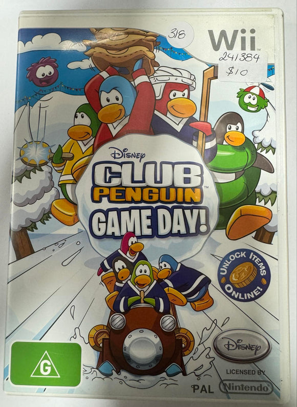 Disney Club Pehguin Game Day Wii Game