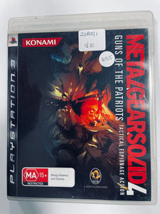 Metal Gear Solid 4 (Guns of the Patriots) PS3 Game
