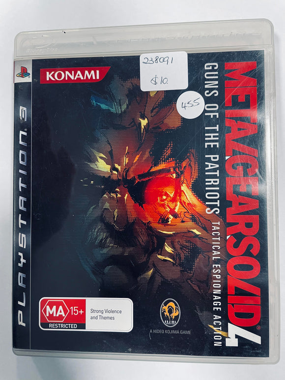 Metal Gear Solid 4 (Guns of the Patriots) PS3 Game