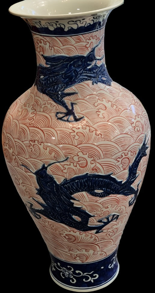 Oriental Vase - Water and Dragon