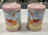 Vintage Tin Salt and Pepper Shakers