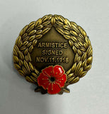 Armistice Signed Nov.11.1918 Poppy Brooch