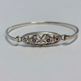 Sterling Silver Amethyst Bangle