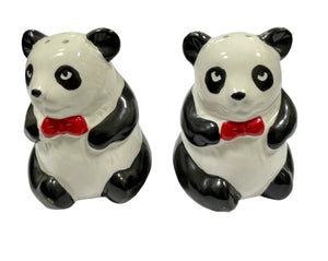 Vintage 'Fancy' Panda Salt and Pepper Shakers