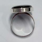 Sterling Oval Cut Silver Blood Stone Ring