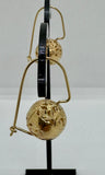 9ct Yellow Gold Euro Ball Filigree Drop Earrings