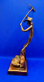 Copper Australian Opal Miner Figurine