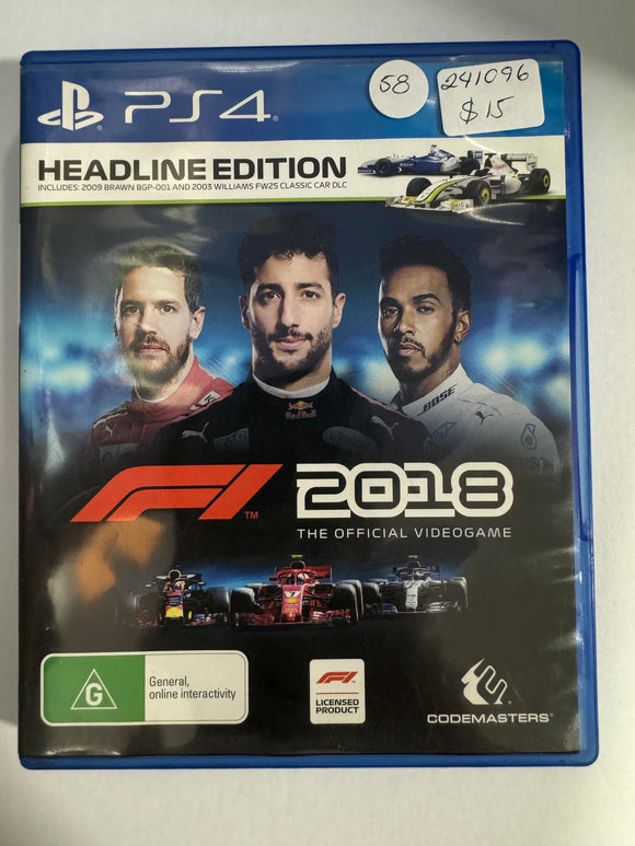 F1 2018 PS4 Game
